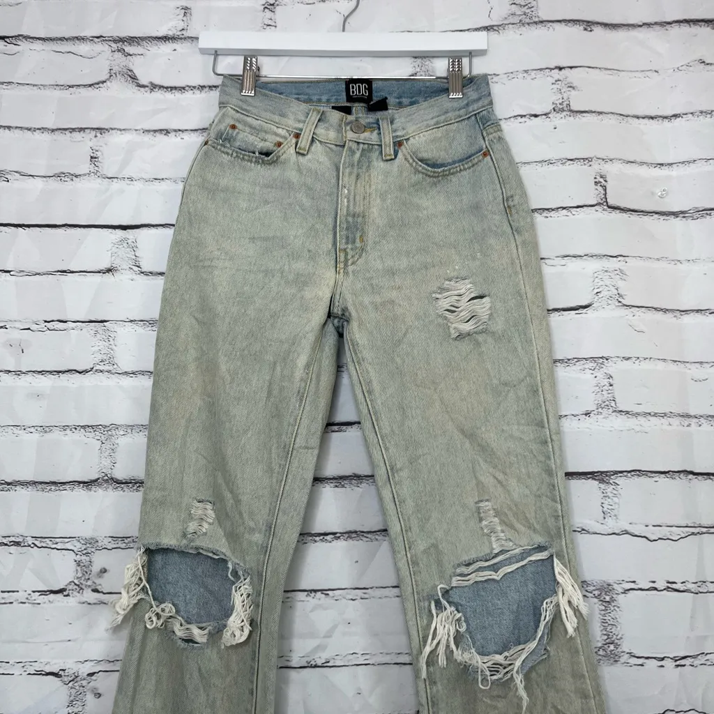 Vintage BDG Urban Outfitters High Waist Light Wash Bootcut Jeans 90s Streetwear - Image 6