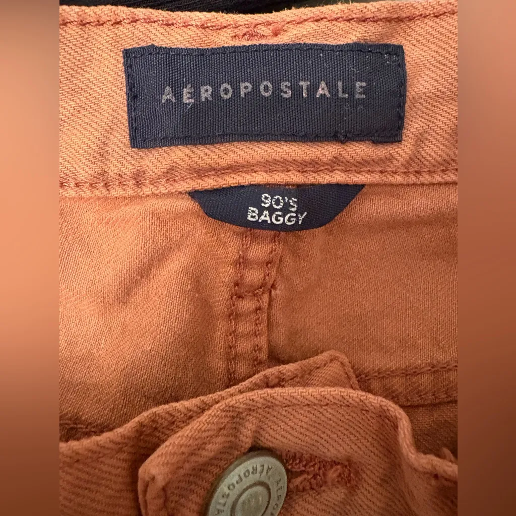Aeropostale Ripped burgundy 90’s loose jeans - Image 3