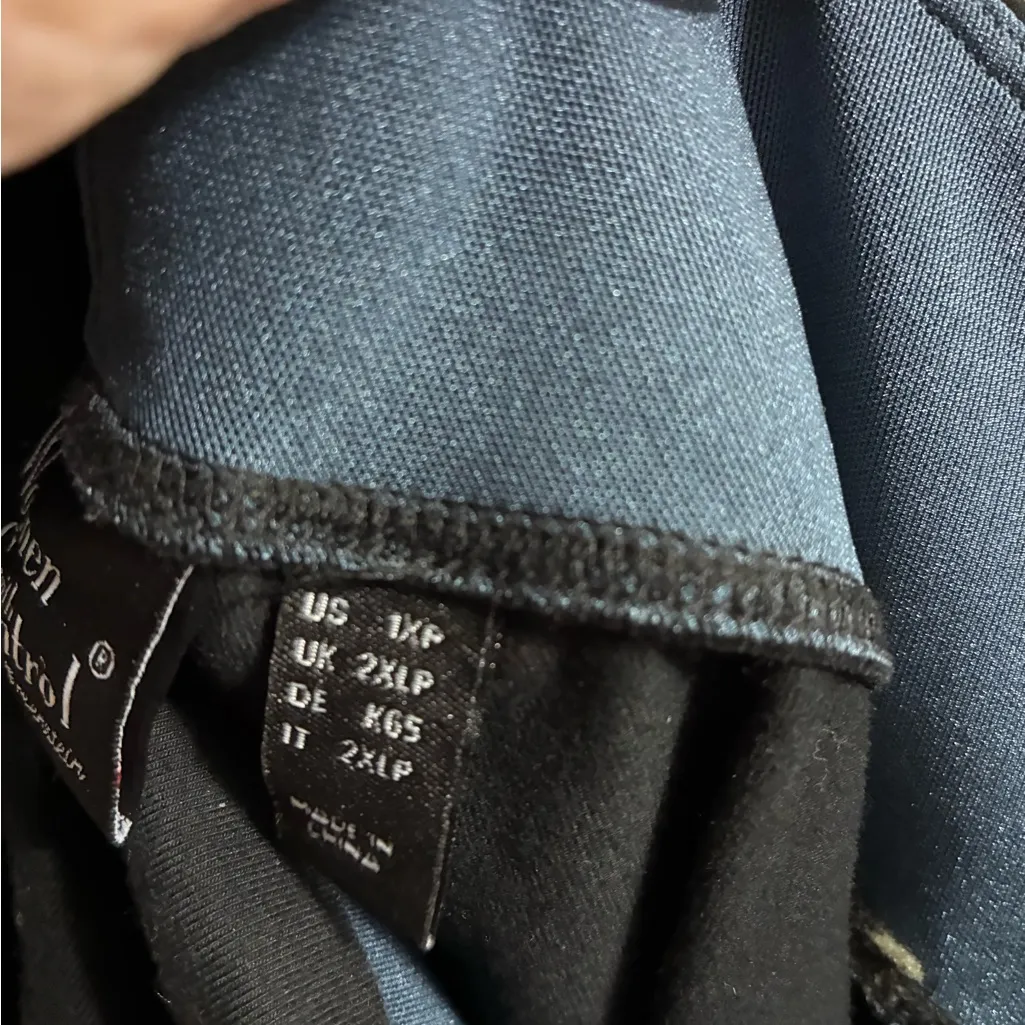 Women with Control By Renee Greenstein wide Leg Pants 1X Tummy Control Black - Image 5