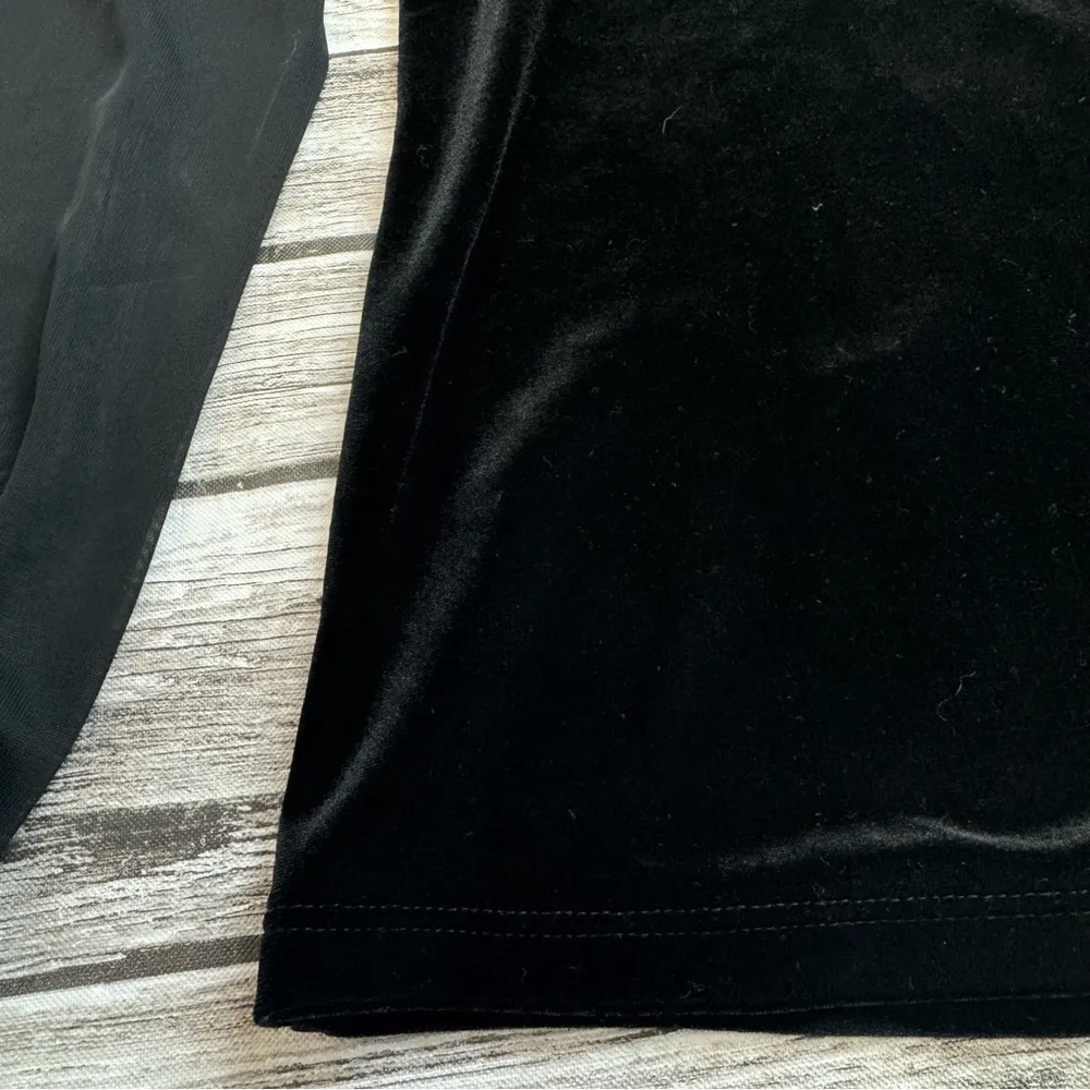 Susan Lawrence Women's Pullover Black Velour Mesh Blouse M Med Medium Bubble NWT - Image 6
