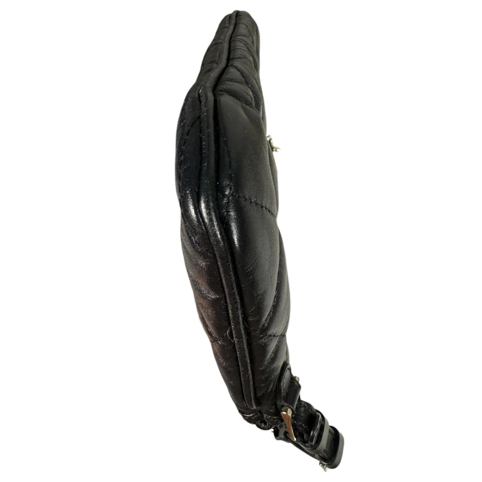 Burberry Black Quilted Lambskin Leather Small Manor Pochette Shoulder Bag NEW - Image 4