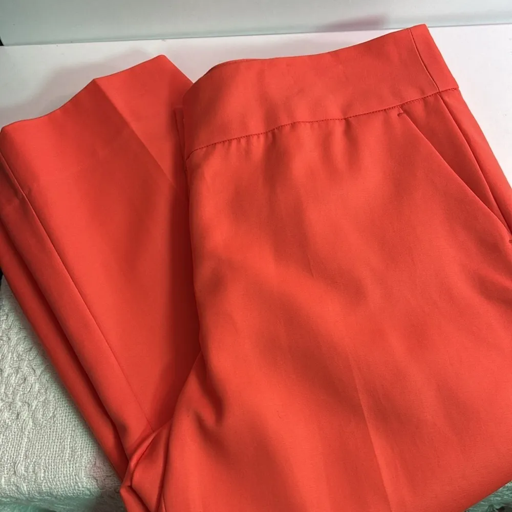 Women’s Laura Ashley Bright Coral Crop Pants size 12‎ - Image 4