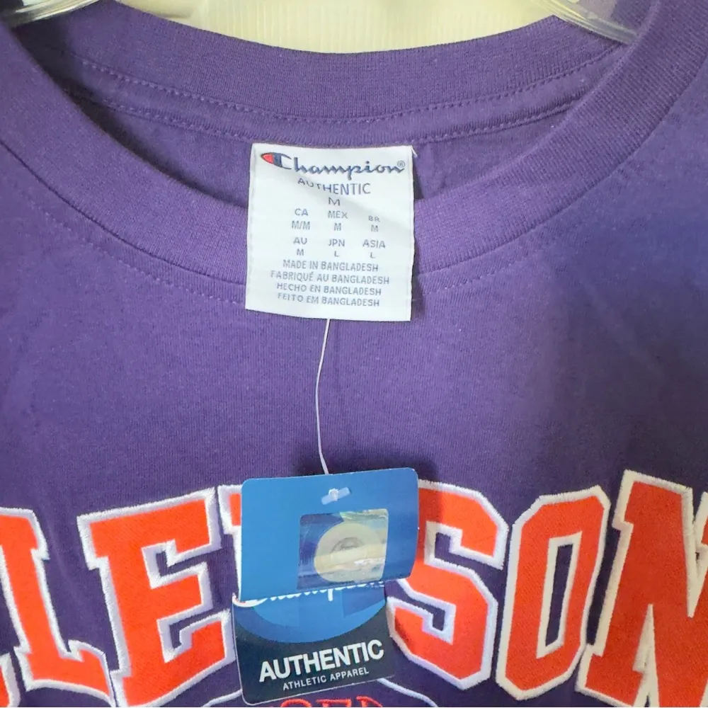 Champion Authentic Medium Purple Clemson Tiger Tee Shirt NWT - Image 4