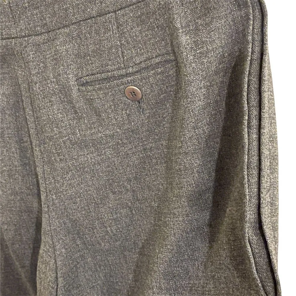 029 30 Armani Collezioni Dress Pants Suit Pants Straight Wool Zip Pockets pleat - Image 5
