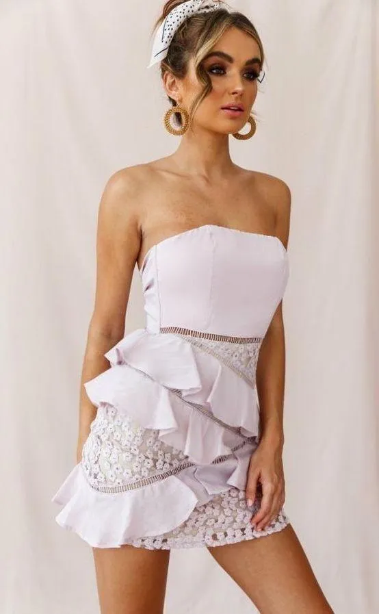 Ruffle Tiered Strapless Mini Dress - Image 2