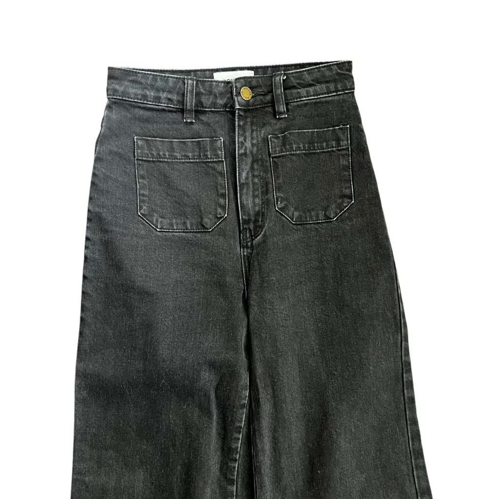 Rolla’s Black High Rise Wide Leg Jeans Women’s Size 24 Aussie 6 G’Day Mate - Image 5