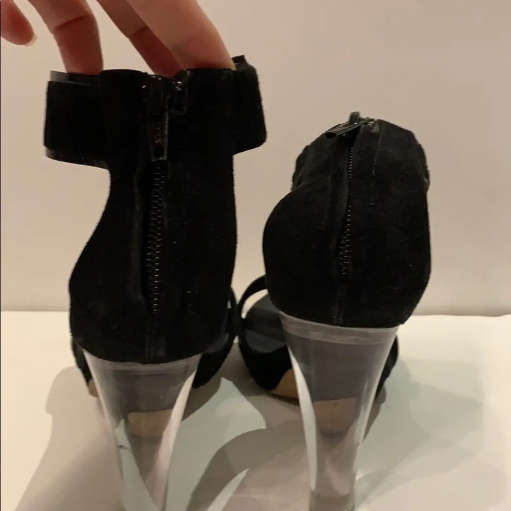 Donna Karan Collection Black Suede Heels - Image 4