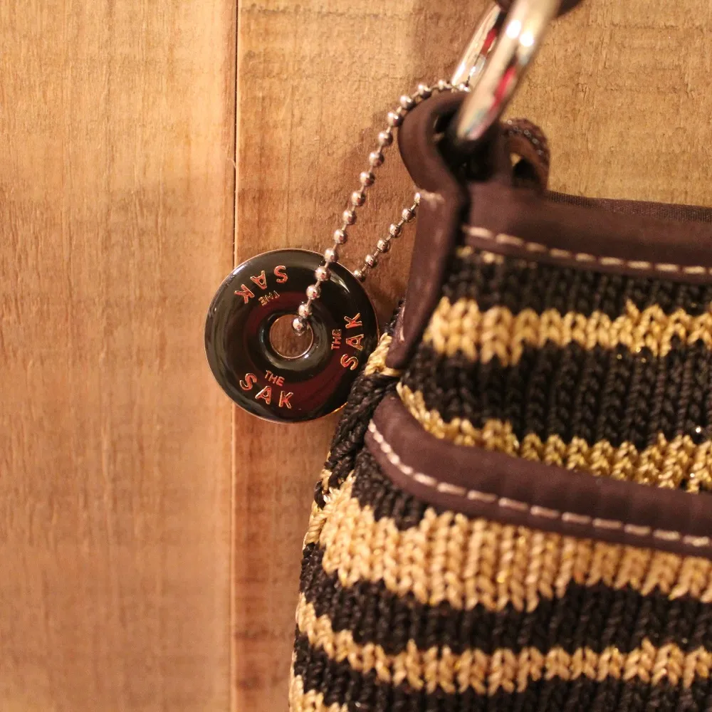 The Sak  Handbag Purse Brown & Glitter Gold EUC - Image 3