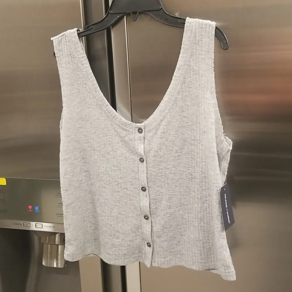 💕MELROSE AND MARKET💕 Button Front Tank Large L NWT - Image 4