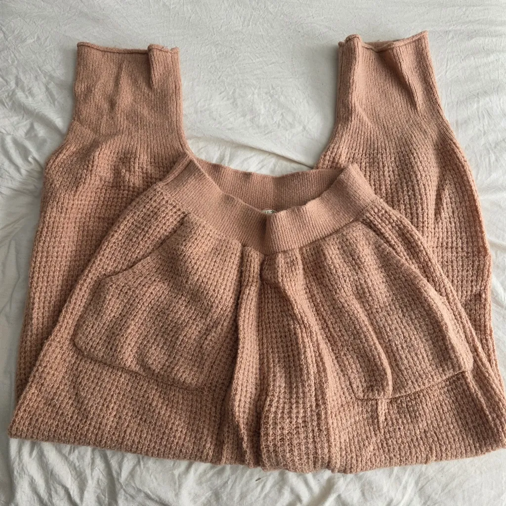 Free People COZY Knit Jogger Sweatpants L - Image 4