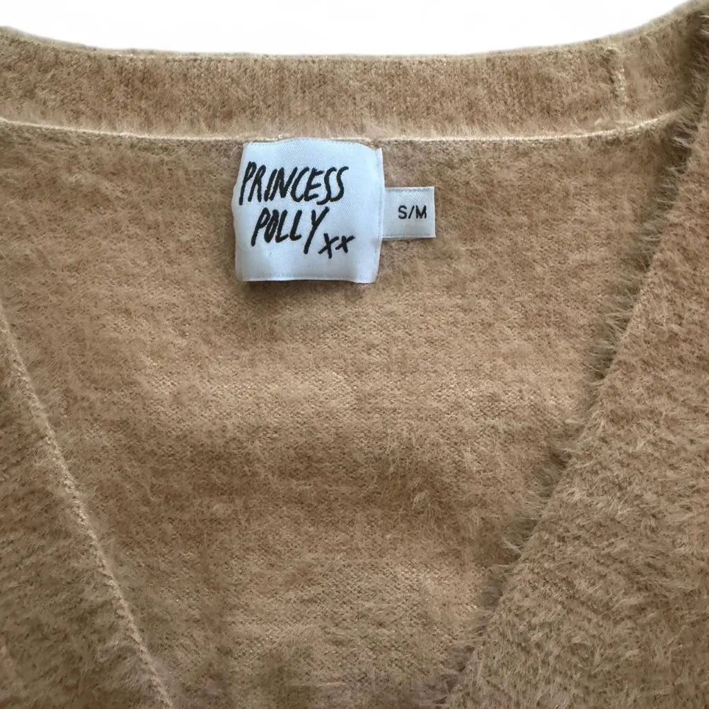 princess polly tan/beige cardigan sweater - Image 2