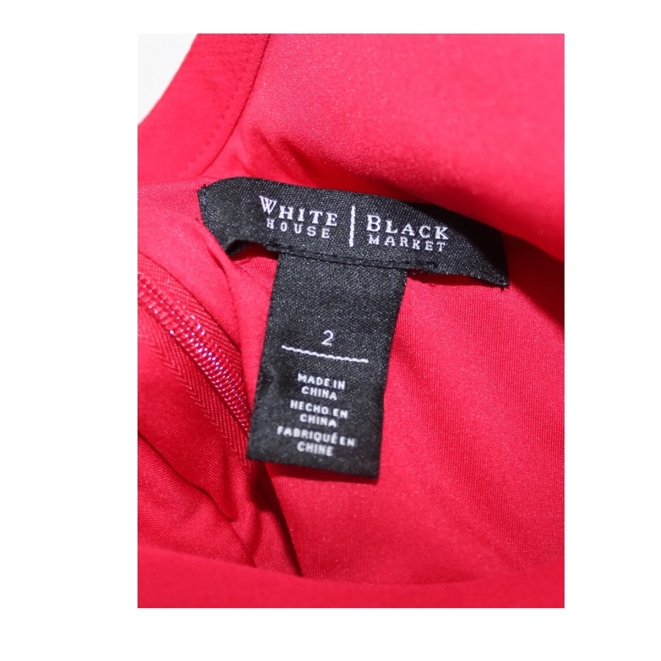 White House Black Market Red Fit & Flare Cut-Out Dress Women's Size 2 - Image 4