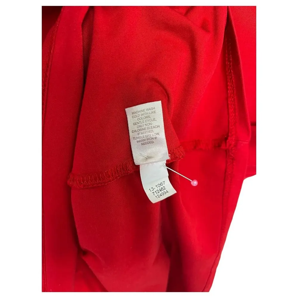 Pure Jill Top Womens Large Long Sleeve Scoop Neck Pima Cotton Flowy Stretchy Red - Image 10