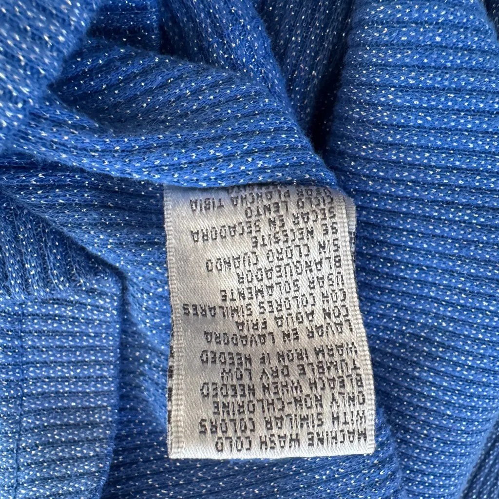 Vintage Y2K Carolyn Taylor Essentials Shimmery Periwinkle Long Sleeve Turtleneck - Image 9