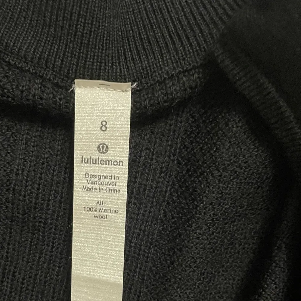 NWT Lululemon Time To Thrive Sweater Jacket in Black Size 8 - Image 9