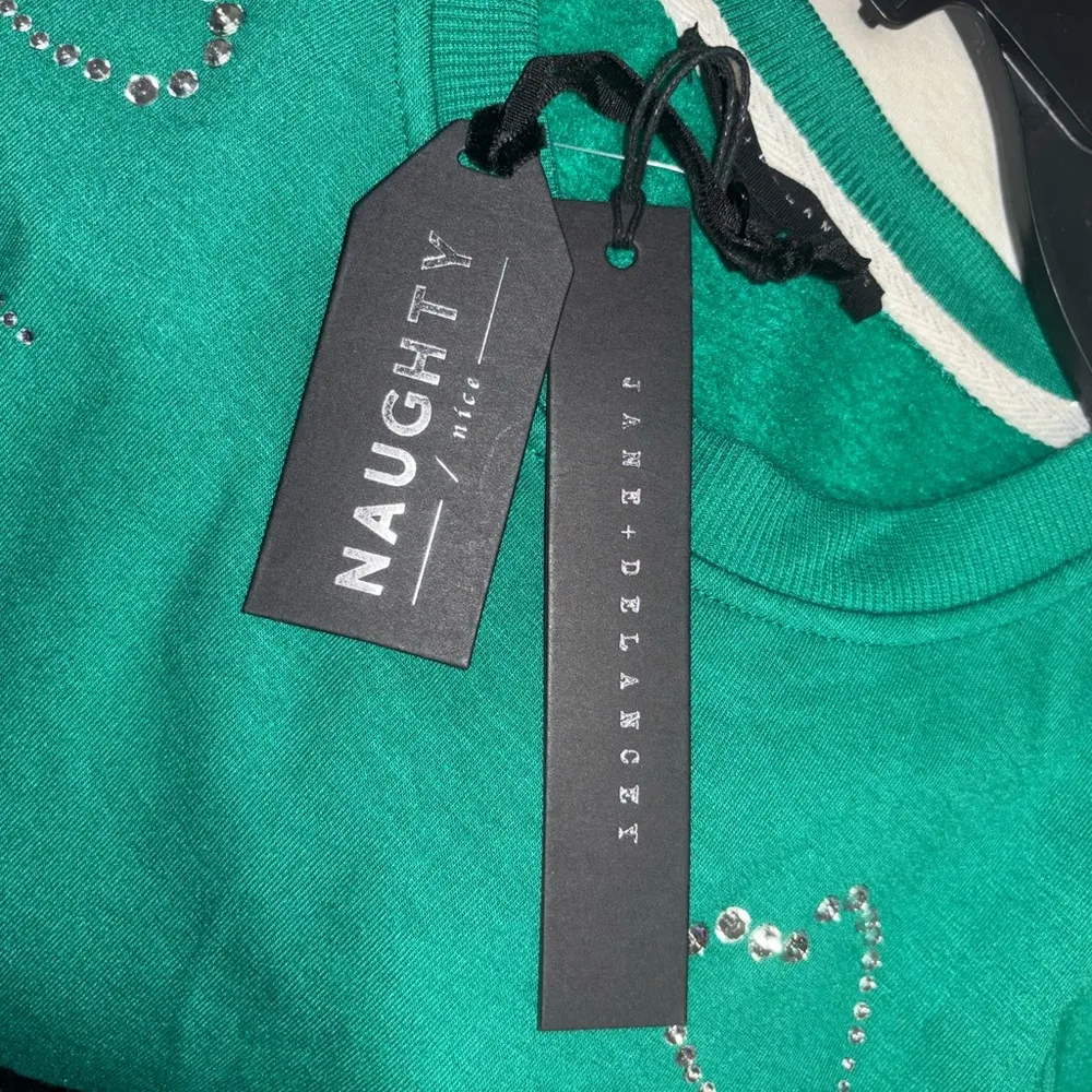 Woman Crew Neck Bow Sweatshirt Green - Image 4