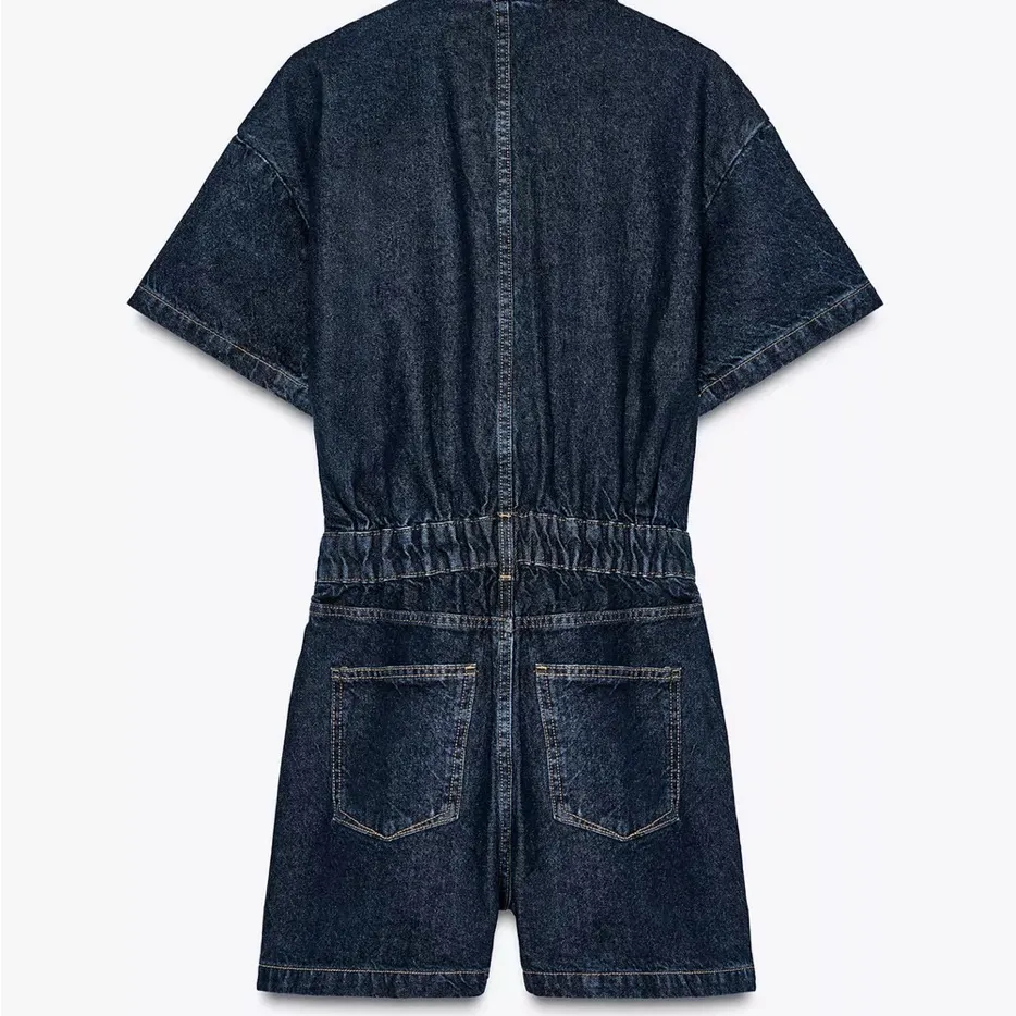 ZARA Denim Short Jumpsuit - Image 7