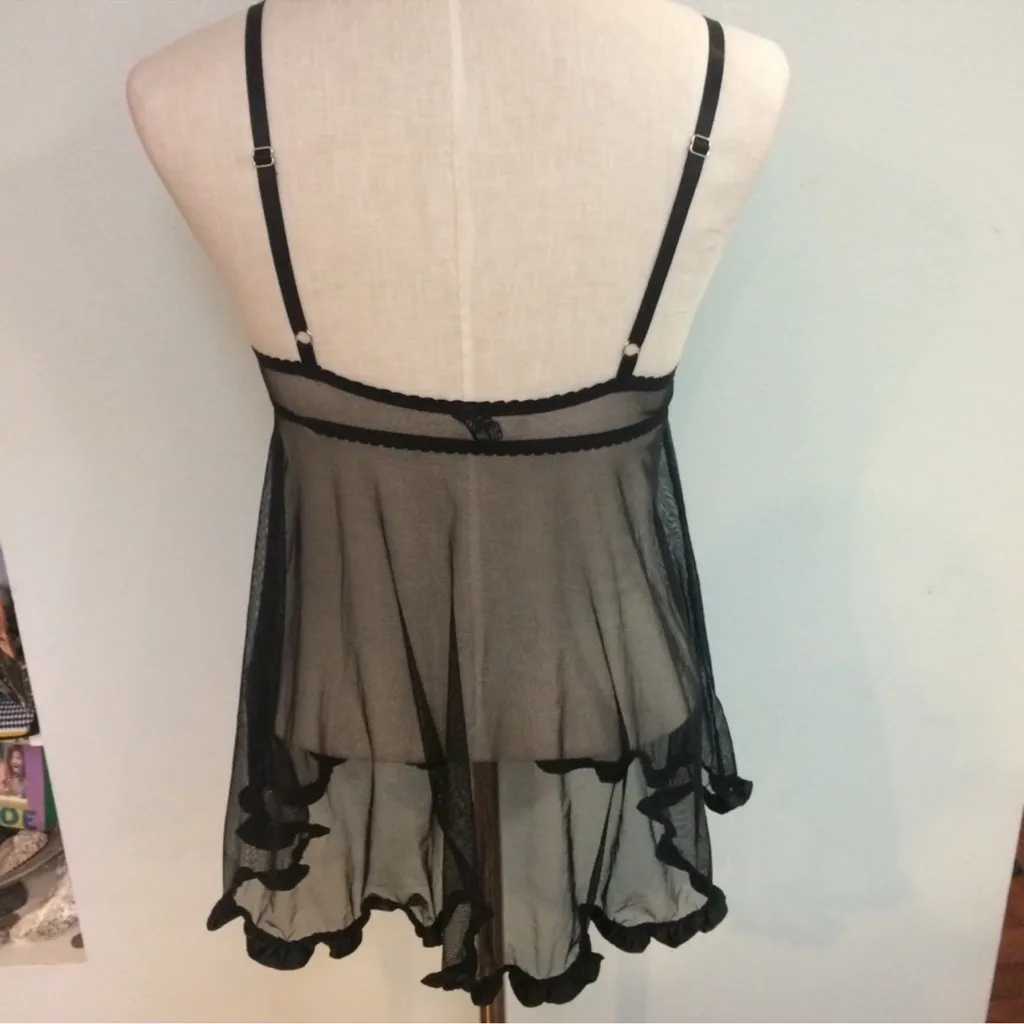 Victoria’s Secret black rhinestone bling babydoll - Image 3