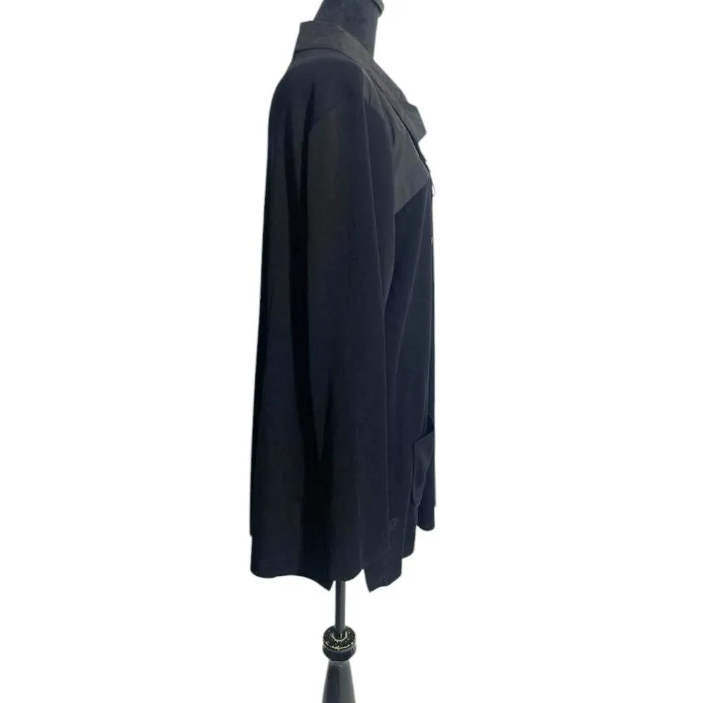 Misook Size 3X  Top Blouse Jacket Button Down Drawstring Pockets - Image 3