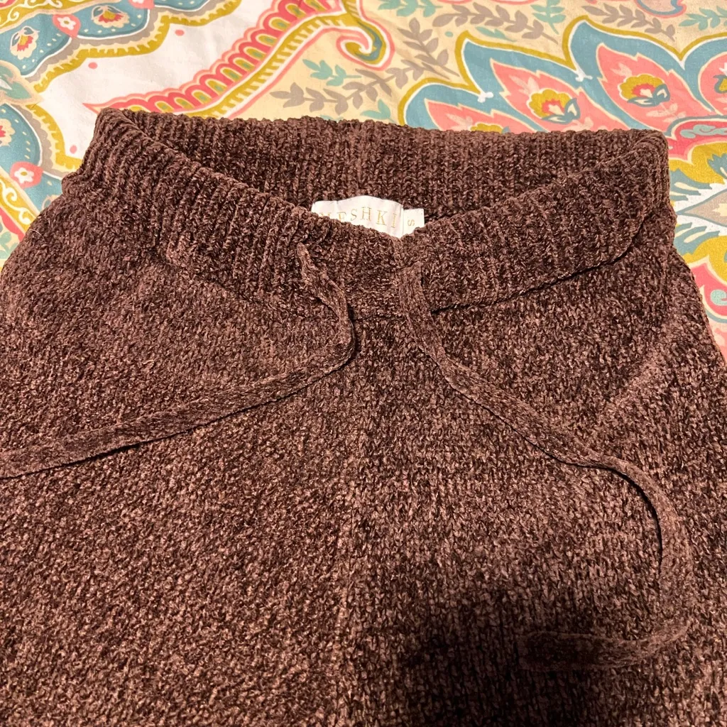 Meshki  sweater knit pants size small brown.‎ - Image 7