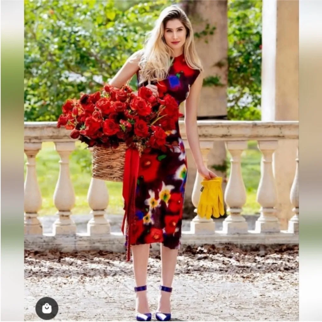 NWT Zara Floral Midi Dress - Image 3