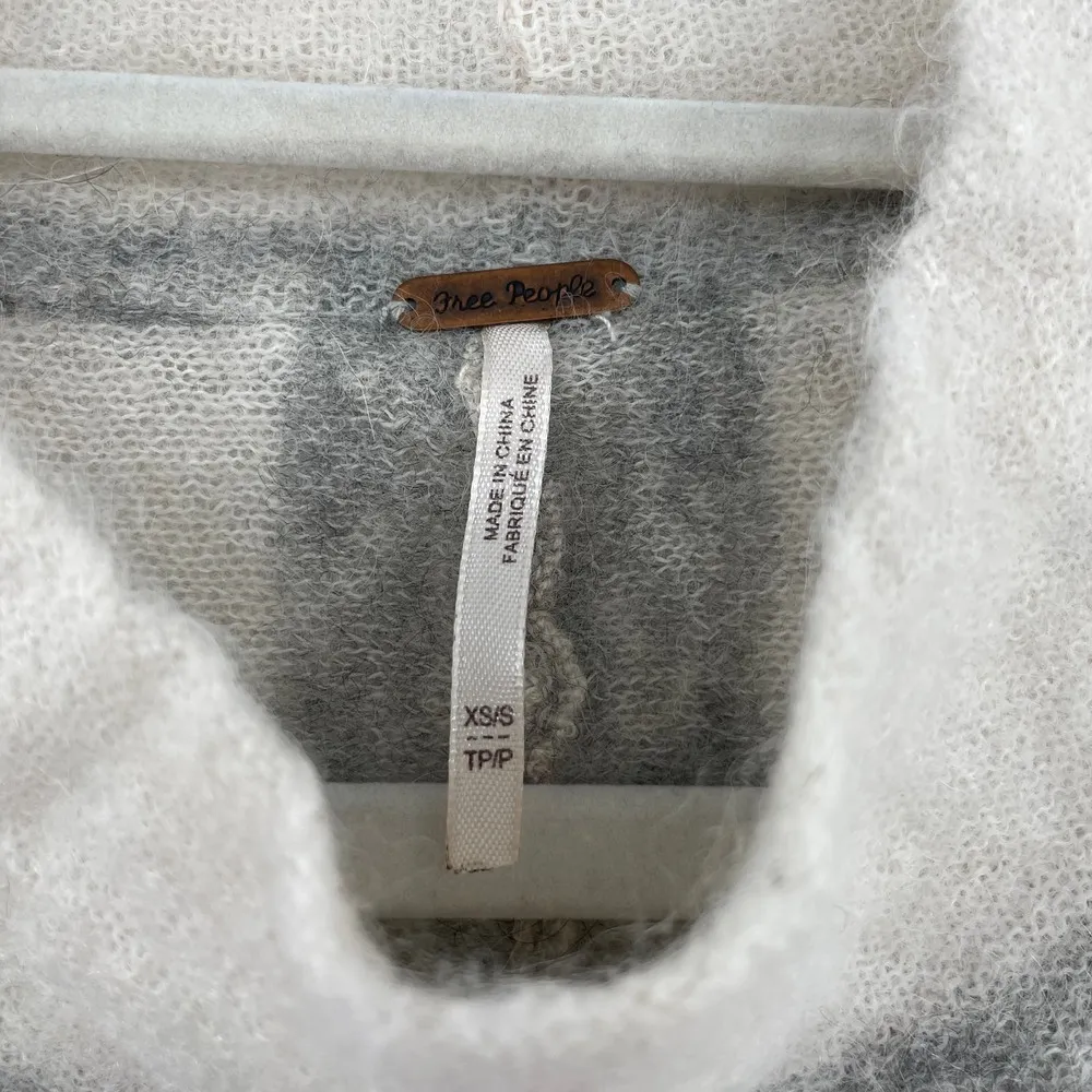 Free People Lafayette Poncho Alpaca Sweater Tunic Top XS/S Striped Mini Dress - Image 7