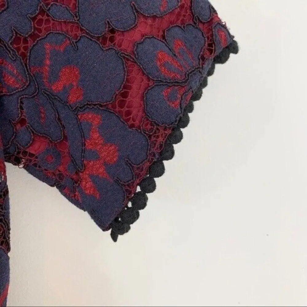 NWT Charles Henry Nordstrom Lace Sheath Dress Navy and Red size XS - Image 9