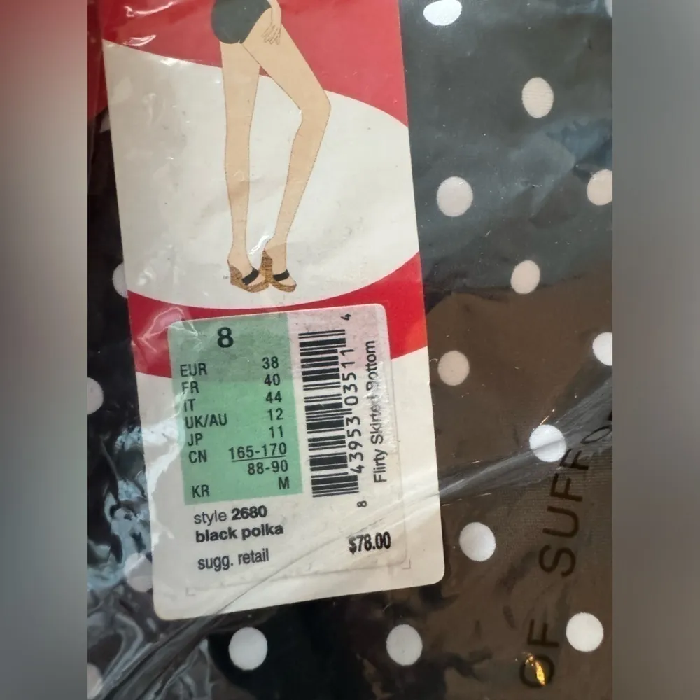 Spanx  Firty Skirted Swim Bottom ~ Black ~ 8 ~ NWT in poly bag! - Image 8