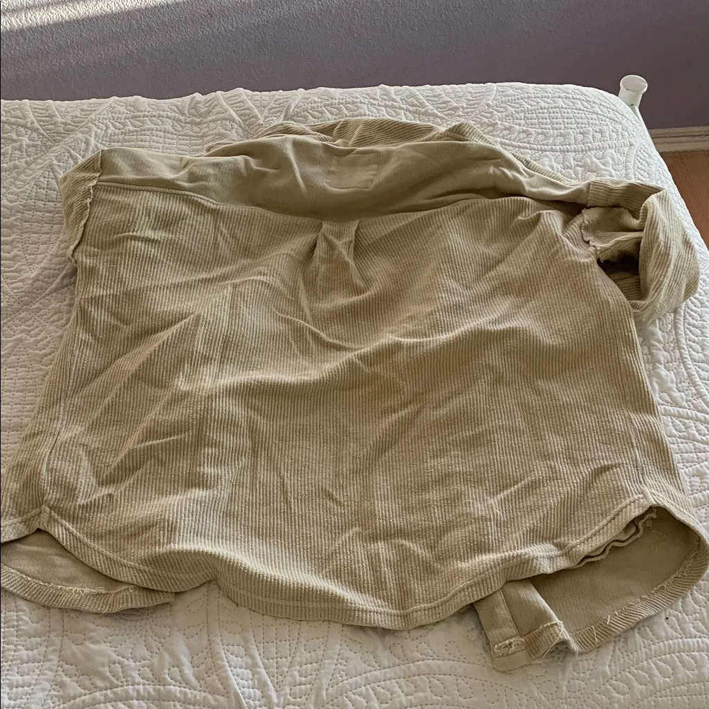 Altar'd State  Tan Corduroy Button-Up Top - Image 5