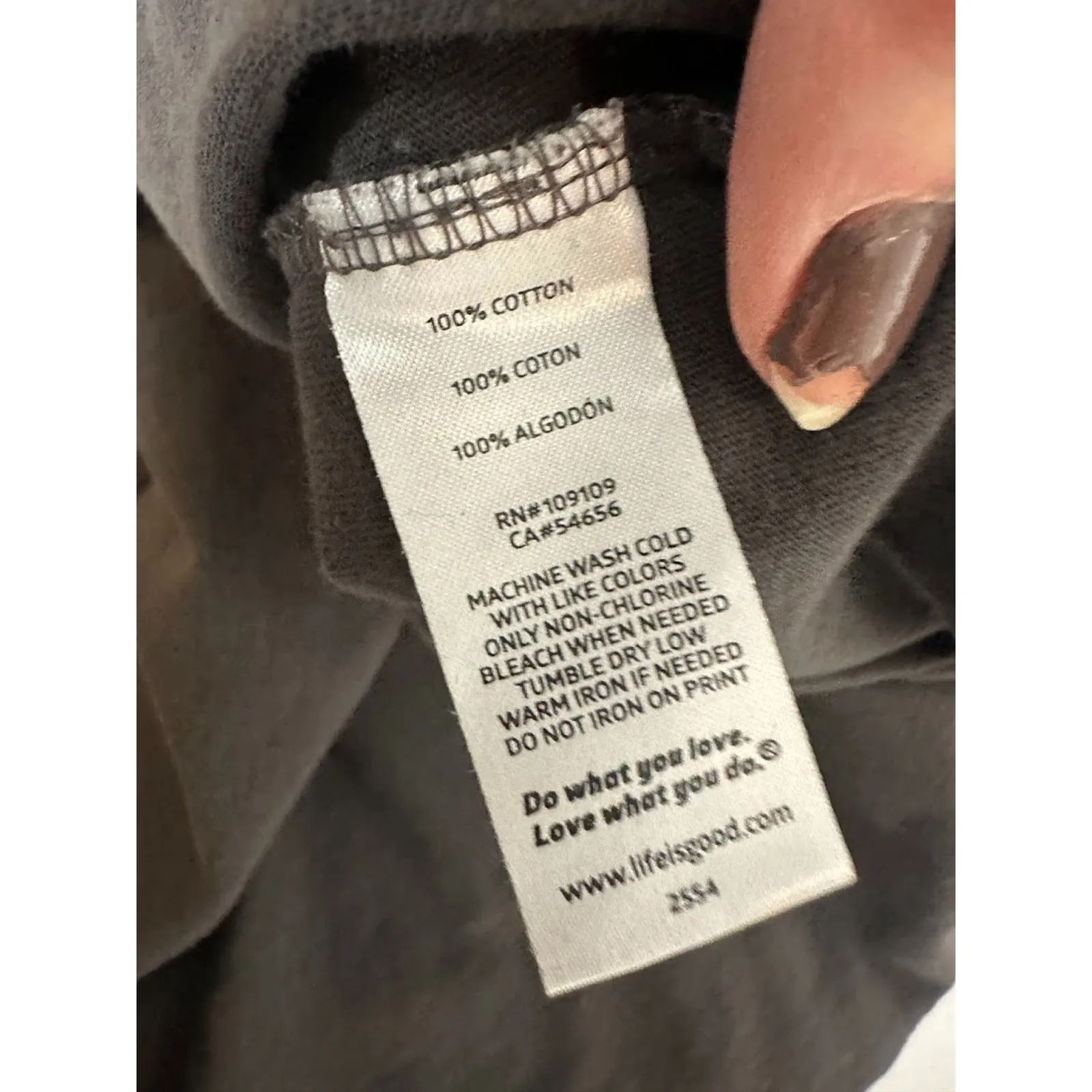 Life is Good Womens Crusher Tee Grey "What Up Gullfriend" Size XL Short Sleeve - Image 6