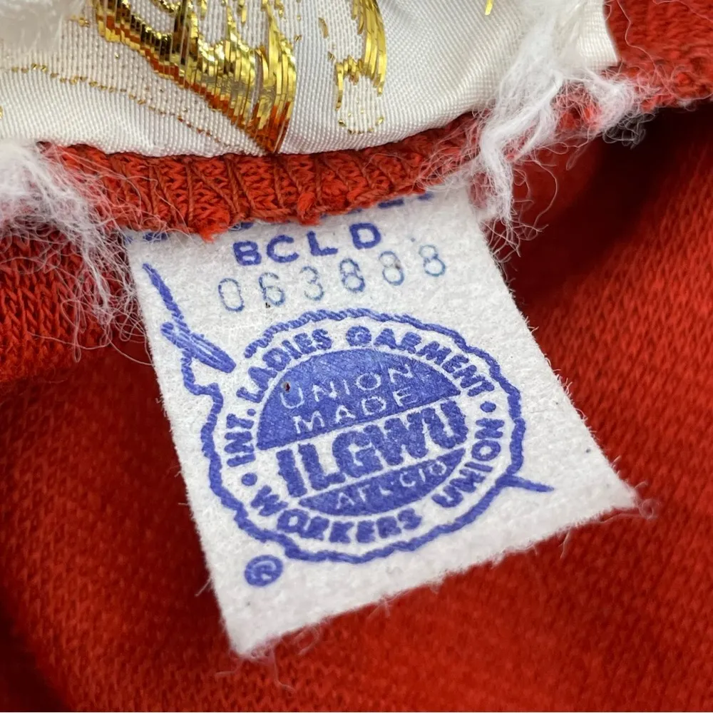 Vintage 60s 70s Slacks Wide Leg Angled Button Flap Women Rust Knit Pants Trouser Orange Size XL - Image 4