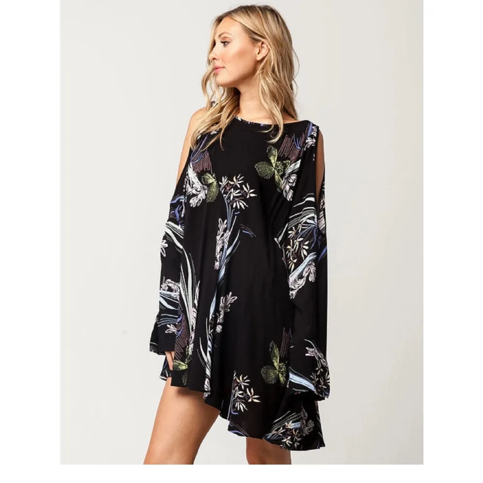 Free People Clear Skies Cold Shoulder Tunic H Lo Mini Dress Size Small - Image 2