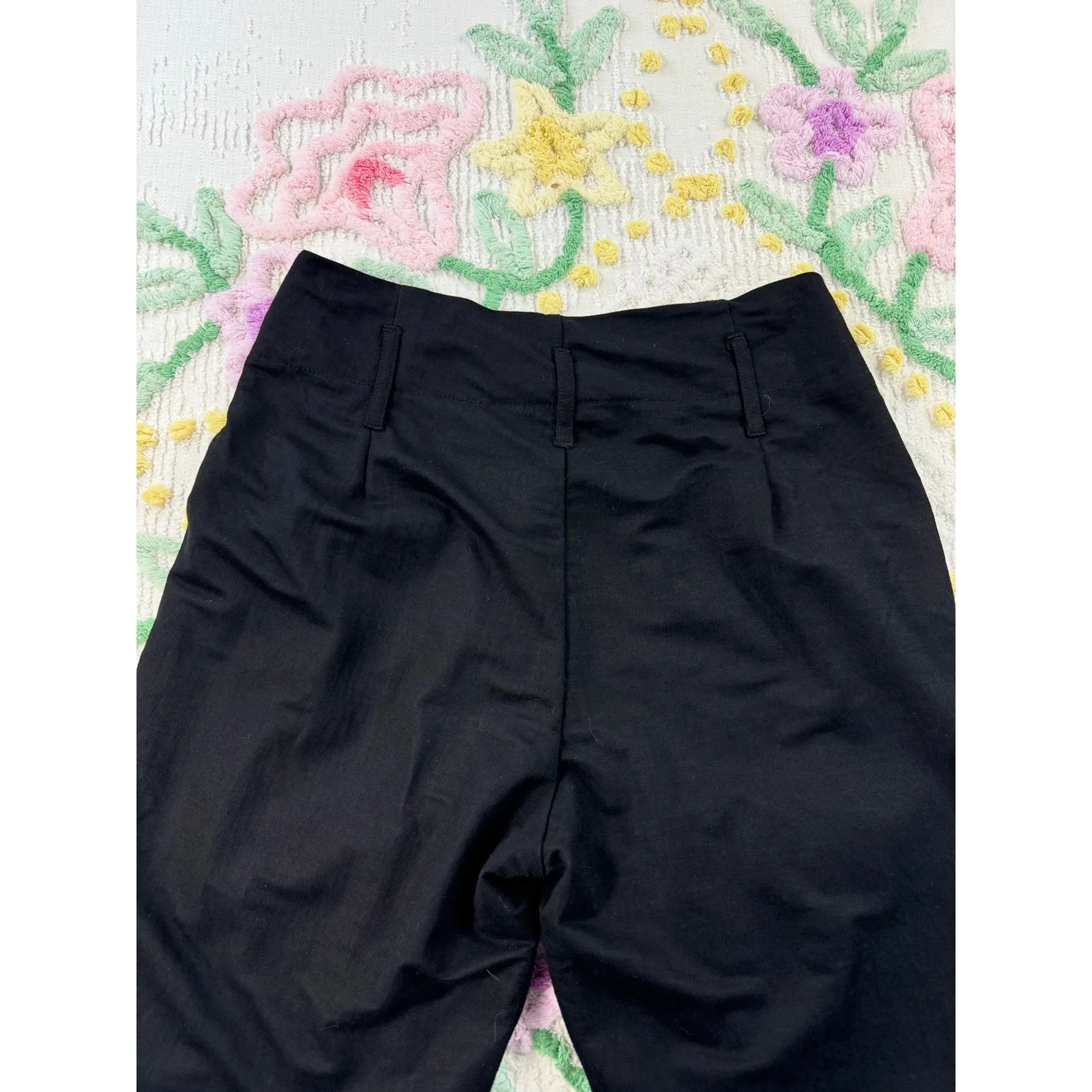 Indigo REIN Black Pleated High Waist Trousers Women's Size 5 6 - Image 9