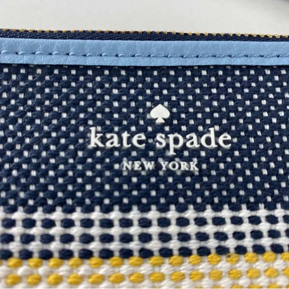 NWT Kate Spade Ash Street Boardwalk Stripe Tassel Woven Purse Bag Pouch Clutch - Image 4