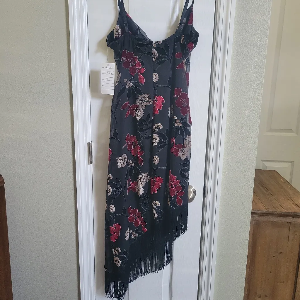 NWT Vintage y2k dress Avanti evening fringe hem size M medium - Image 5