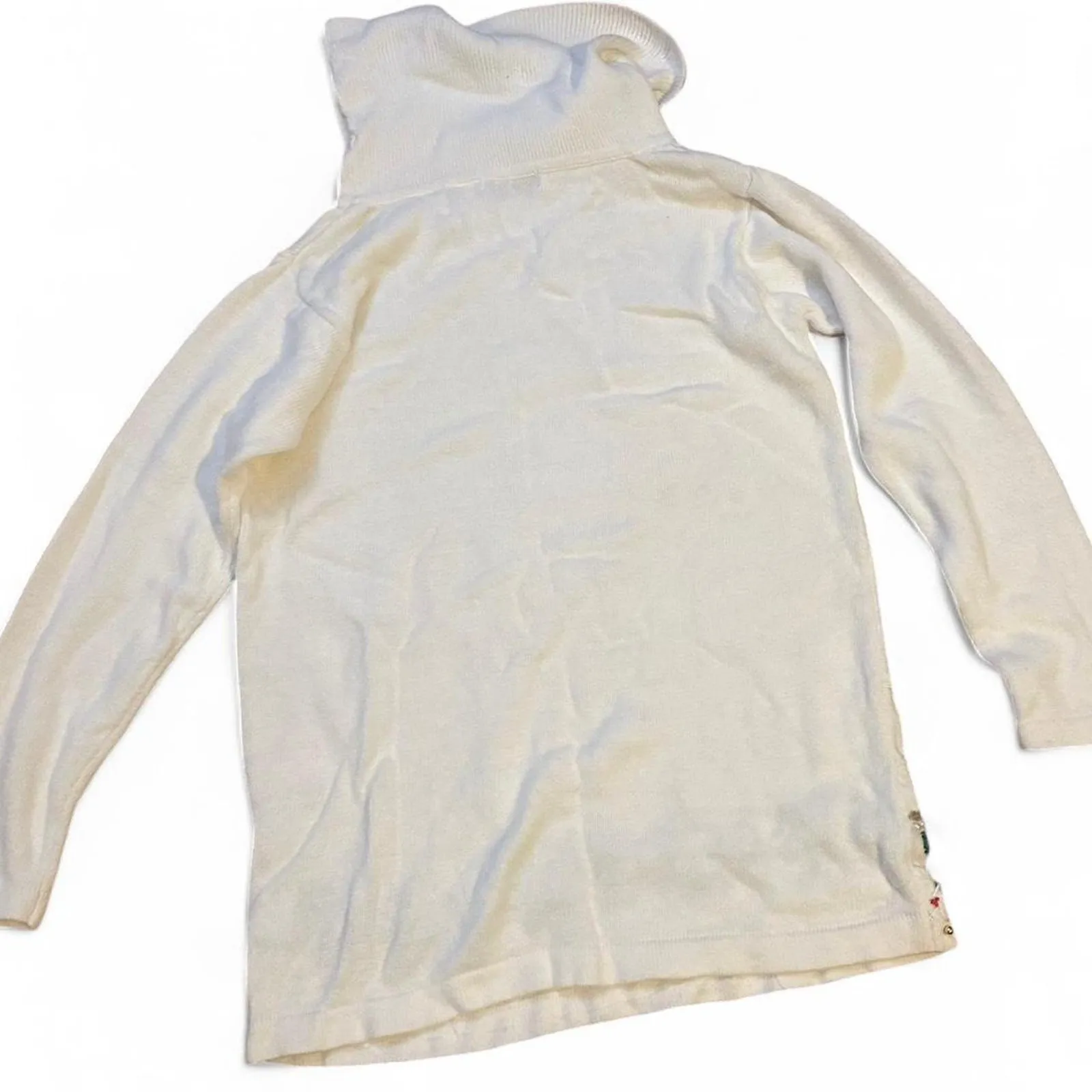 Vintage christmas white turtleneck sweater - Image 2