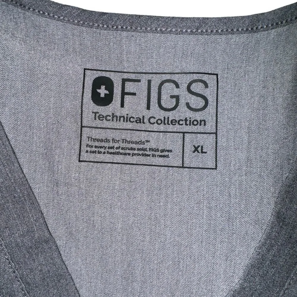 FIGS Catarina 1 Chest Pocket Scrub Top women sz XL - Image 3