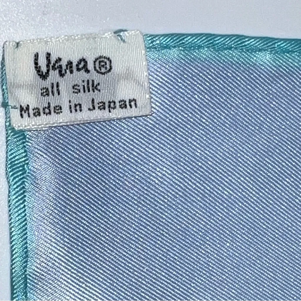 Vera Women's 60s Vintage Silk Ocean Breeze Colors Scarf 44” X 14” Blue Size undefined - Image 5