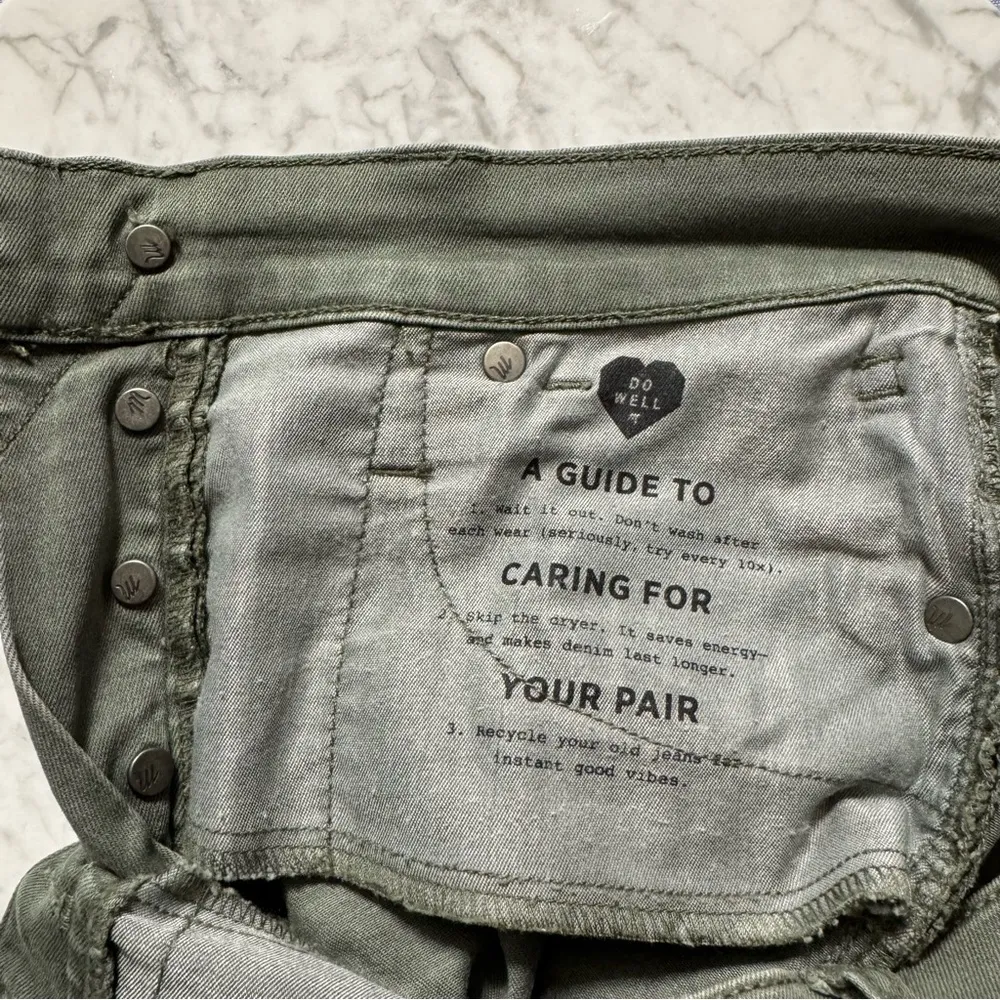 Madewell Jeans 9” High Rise Skinny in Olive Green Size 23 - Image 6