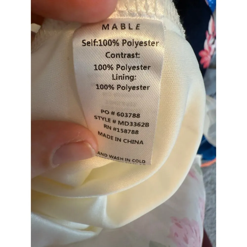 NWOT Mable Floral Bustier Maxi dress with self tie straps size L - Image 5