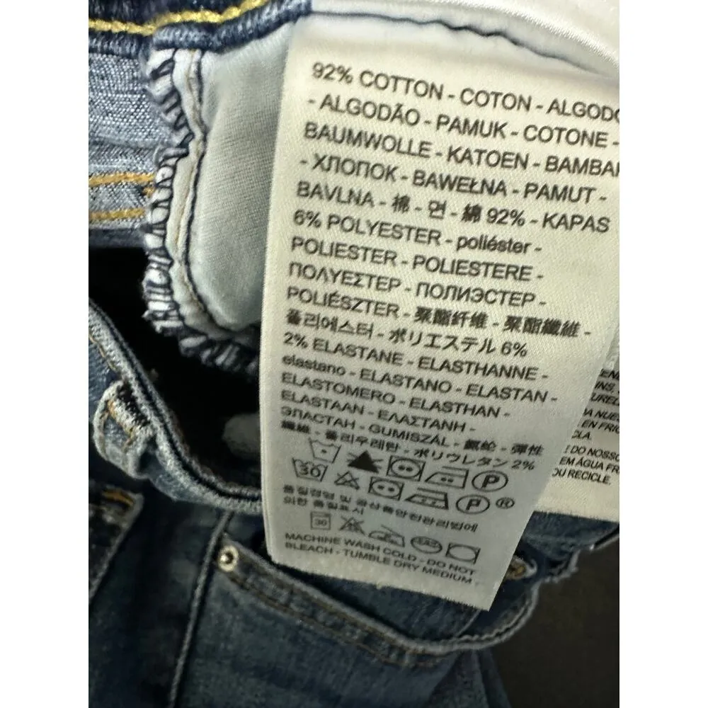 Levi's 721 High Rise Skinny Jeans Denim Distressed Cotton Stretch Women 28 - Image 7