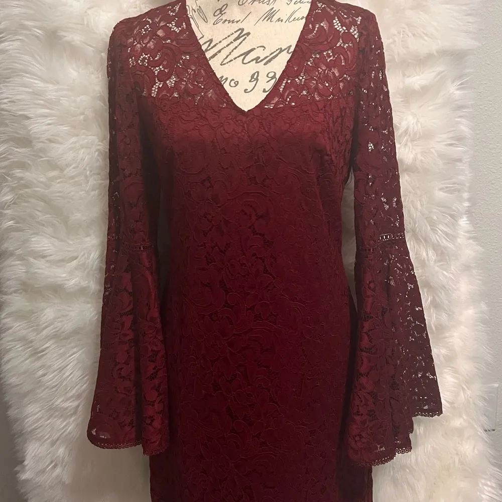 WHBM  Drama Sleeve lace dress - Image 4