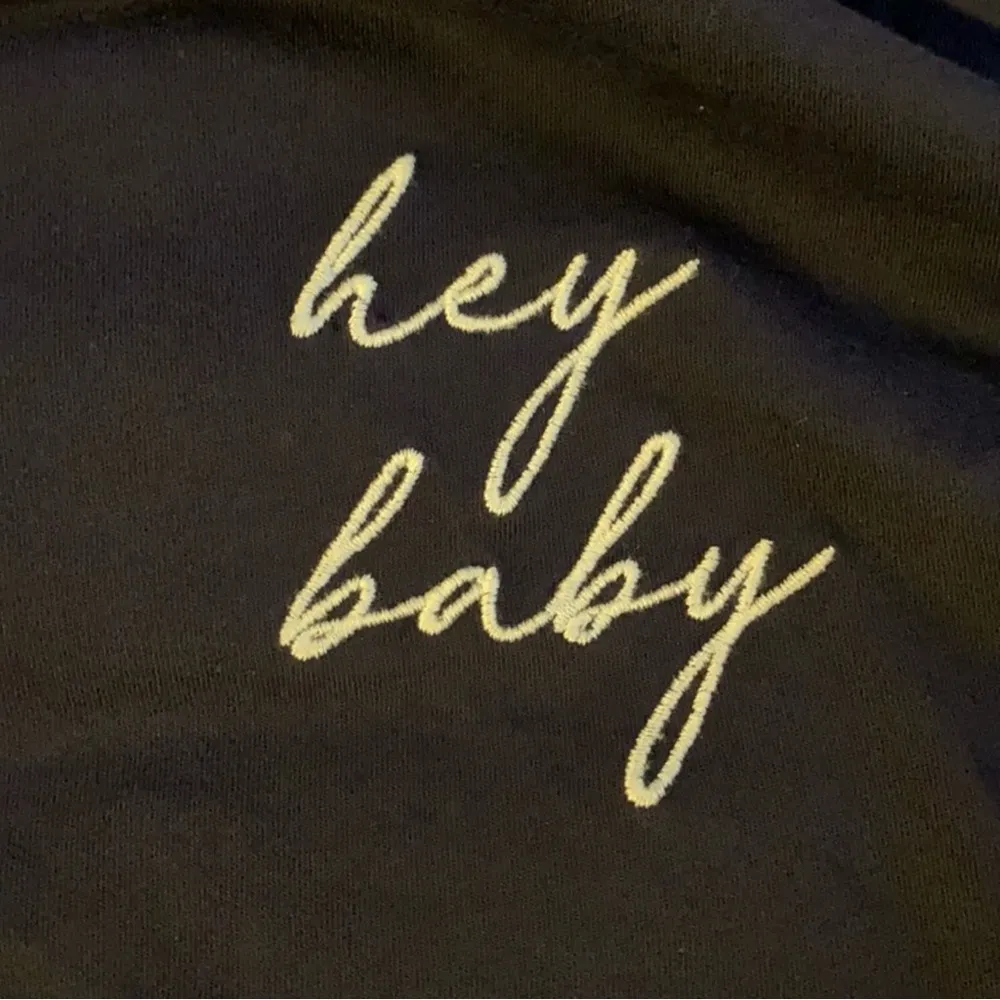 ASOS Navy Blue Hey Baby Tee Size 16 - Image 3