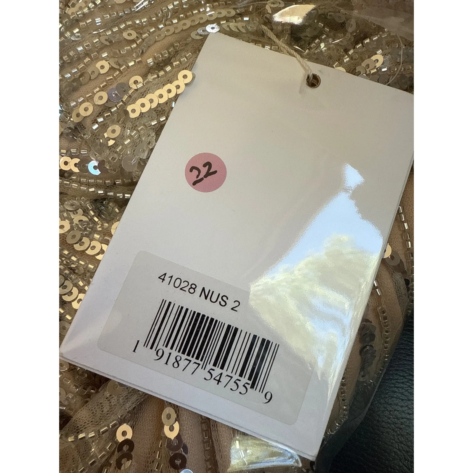 NWT Mac‎ Duggal 41028
Sequined V-Neck Silver
Nude Gown Sz 2 $398 - Image 6