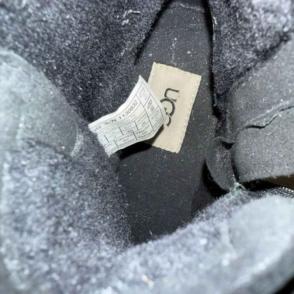 UGG Hapsburg Waterproof Hiker Black Leather Suede $170 9 - Image 13