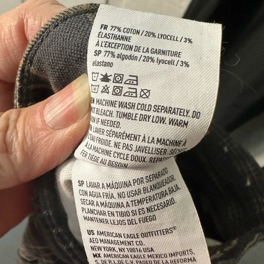 American Eagle  Pants Womens Gray Skinny Stretch Size 14 … - Image 7