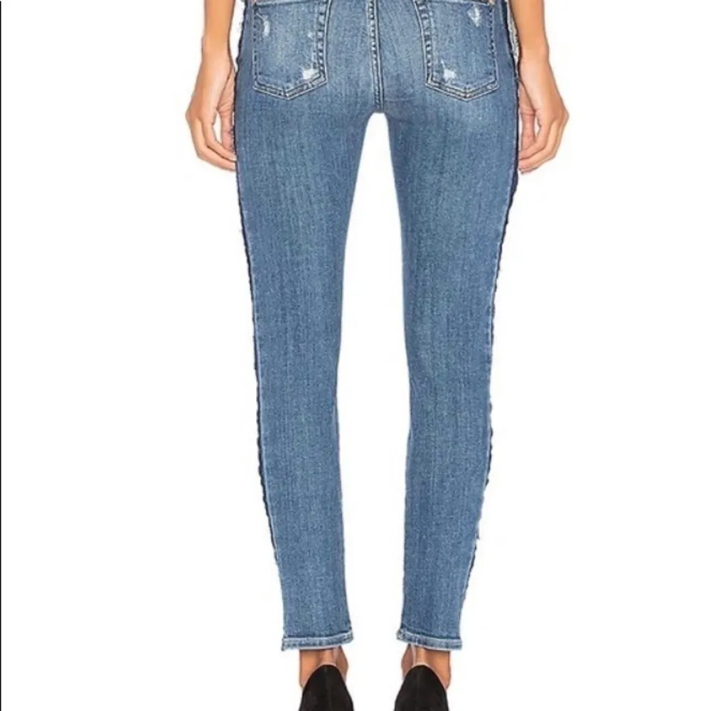 7 for all mankind Roxanne‎ Ankle Fray Jeans in Bright Houston Size 28 - Image 3