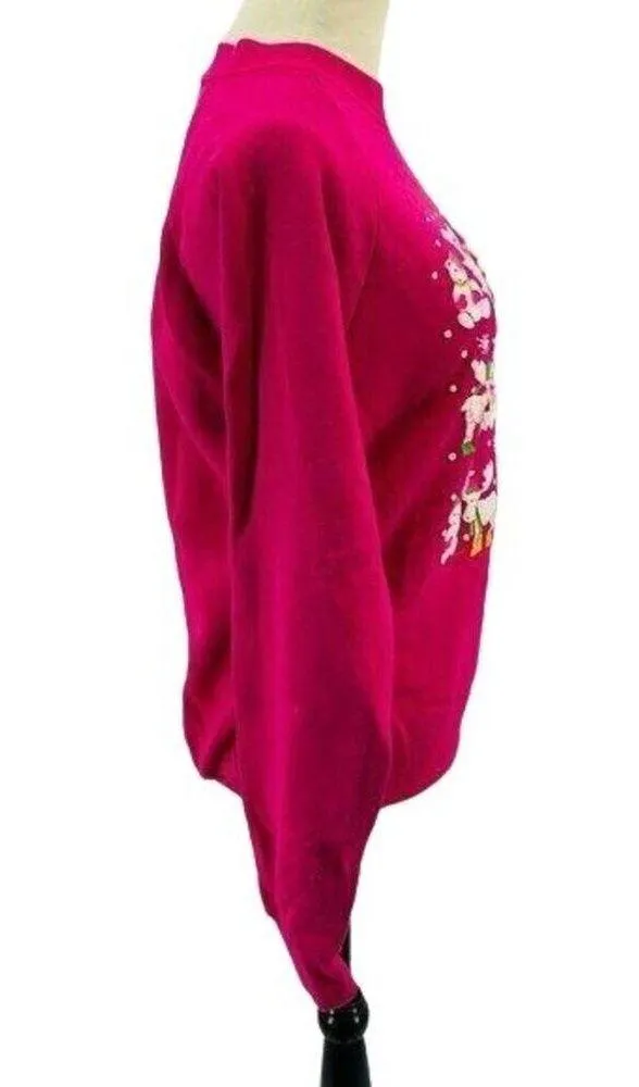 Vintage 90s Jerzees Pullover Sweatshirt Puff Graphic Womens Size Large - Image 5