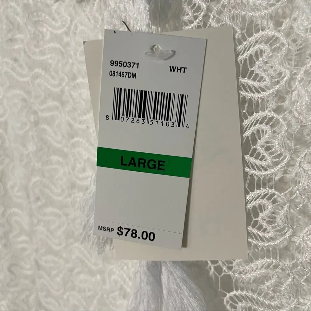 Becca  Split Leg Crochet swimsuit Cover-up Pants size L NWT - Image 6