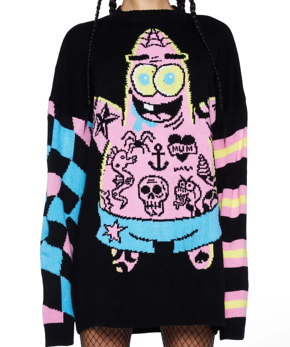 x SpongeBob Rebel Star Intarsia Sweater size XS/S - Image 3